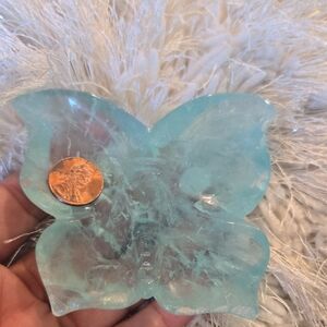 Fluorite Butterfly Crystal DISH Trinkwr